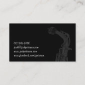 Saxaphone Orange Gradient Business Card Visitenkarte (Rückseite)