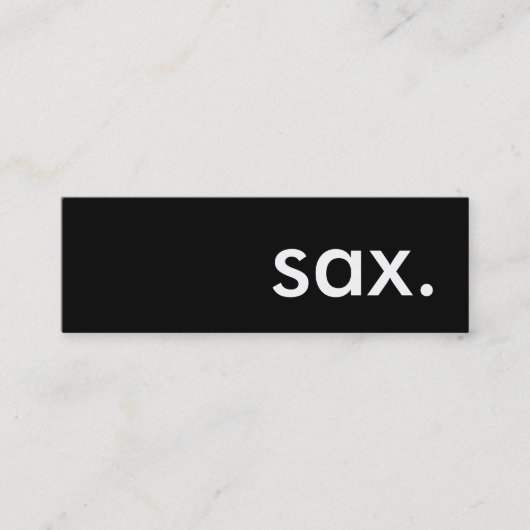 Saxe. Mini Visitenkarte (Vorderseite)