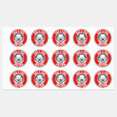 saxfox flagamerican native usa ethnische Symbol in Etiketten (Blatt)