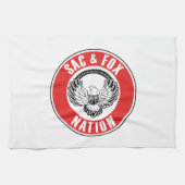 saxfox flagamerican native usa ethnische Symbol in Geschirrtuch (Horizontal)