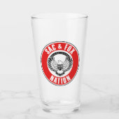 saxfox flagamerican native usa ethnische Symbol in Glas (Vorderseite)