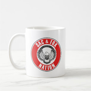 saxfox flagamerican native usa ethnische Symbol in Kaffeetasse