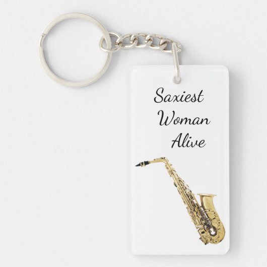 Saxiest Saxophone Keychain Schlüsselanhänger (Vorderseite)