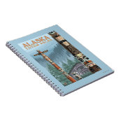 Saxman Totem Village Vintage Travel Poster Notizblock (Rechte Seite)