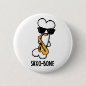 Saxo-bone Funny Bone Funny Music Pun Button (Vorderseite)