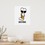 Saxo-bone Funny Bone Funny Music Pun Poster (Küche)