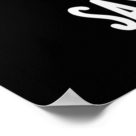 Saxo-Telefon Funny Handy Puns Dark BG Poster (Ecke)