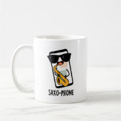 Saxo-Telefon Funny Handy Puns Kaffeetasse (Links)