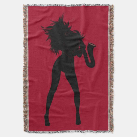 Saxo Woman Throw Blanket Decke (Vorderseite Vertikal)