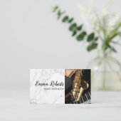 Saxofon | Music Instructor Business Card Visitenkarte (Stehend Vorderseite)