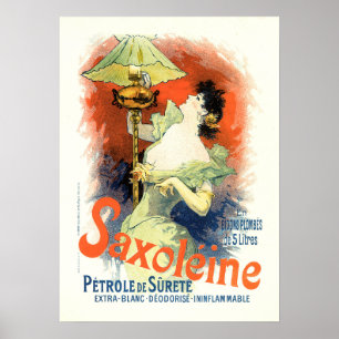 SAXOLEINE Lamp Ad JULES CHERET Vintag Jugendstil Poster