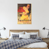 Saxoleine Lamp Oil Red Lampshade Leinwanddruck (Insitu (Schlafzimmer))