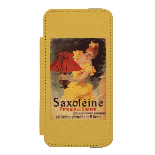 Saxoleine Lampen-Öl-Rot-Lampenschirm Incipio iPhone Geldbeutel-Hülle (Folio Vorderseite)