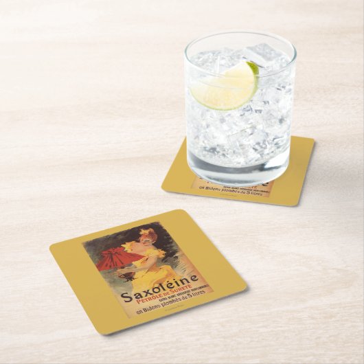 Saxoleine Lampen-Öl-Rot-Lampenschirm Rechteckiger Pappuntersetzer (Vor Ort)