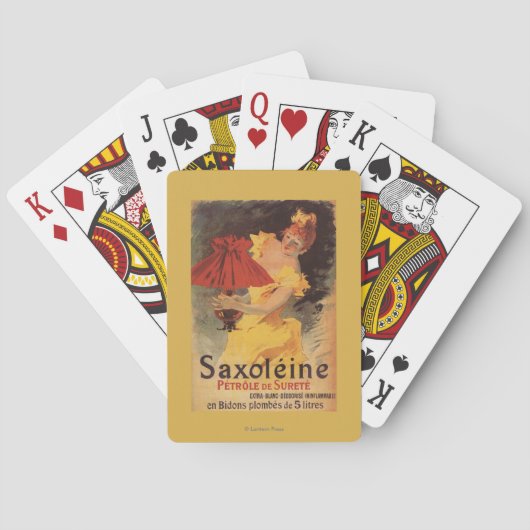 Saxoleine Lampen-Öl-Rot-Lampenschirm Spielkarten (Rückseite)