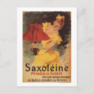 Saxoleine Lampenöl Rote Lampenschirme Postkarte