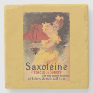 Saxoleine Lampenöl Roter Lampenschirm Steinuntersetzer