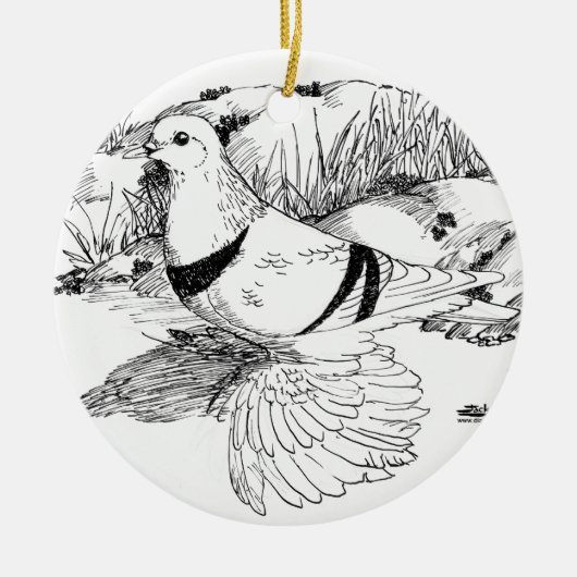 Saxon Crescent-Taube 1973 Keramik Ornament (Vorne)