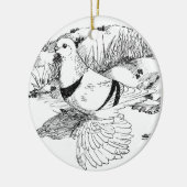 Saxon Crescent-Taube 1973 Keramik Ornament (Links)