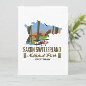 Saxon Schweiz Nationalpark Deutschland Karte (Stehend Vorderseite)