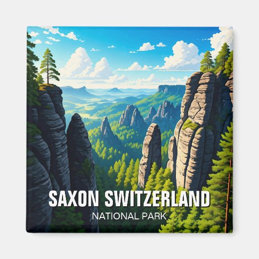 Saxon Schweiz Nationalpark Deutschland Magnet (Vorne)