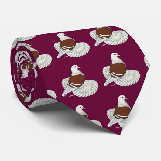 Saxon Shield Red White Bar, Saxon Shield Red Wh... Krawatte (Gerollt)