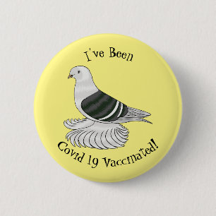 Saxon Shield Taube Cartoon Button