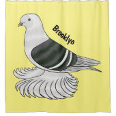 Saxon Shield Taube Cartoon Duschvorhang (Vorderseite)