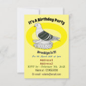 Saxon Shield Taube Cartoon Einladung (Vorderseite)