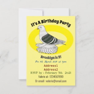 Saxon Shield Taube Cartoon Einladung