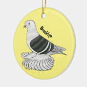 Saxon Shield Taube Cartoon Keramik Ornament (Links)