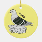 Saxon Shield Taube Cartoon Keramik Ornament (Hinten)