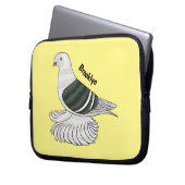 Saxon Shield Taube Cartoon Laptopschutzhülle (Vorderseite Links)