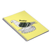 Saxon Shield Taube Cartoon Notizblock (Rechte Seite)