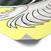 Saxon Shield Taube Cartoon Poster (Ecke)