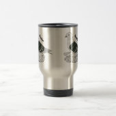 Saxon Shield Taube Cartoon Reisebecher (Mittel)