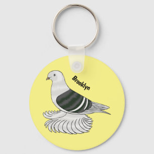 Saxon Shield Taube Cartoon Schlüsselanhänger