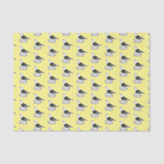 Saxon Shield Taube Cartoon Seidenpapier (Vorderseite)