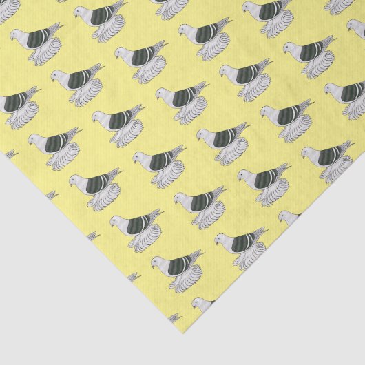 Saxon Shield Taube Cartoon Seidenpapier (Ausschnitt)