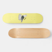 Saxon Shield Taube Cartoon Skateboard (Horizontal)
