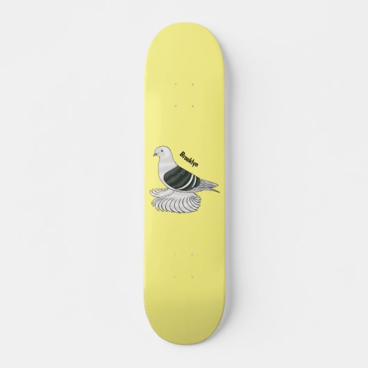 Saxon Shield Taube Cartoon Skateboard (Vorne)