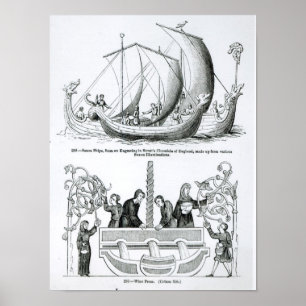 Saxon Ship Poster
