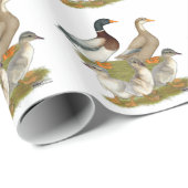 Saxony Duck Family Geschenkpapier (Rolleneckpunkt)