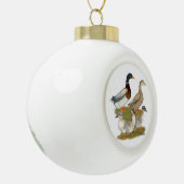 Saxony Duck Family Keramik Kugel-Ornament (Links)