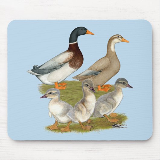 Saxony Duck Family Mousepad (Vorne)