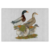Saxony Duck Family Schneidebrett (Vorderseite)