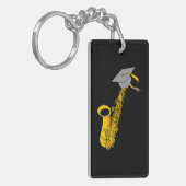Saxophon Abschluss Schlüsselanhänger (Vorderseite links)