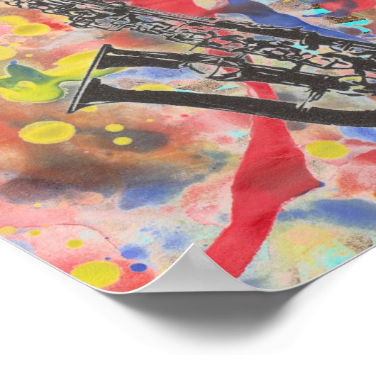 Saxophon Abstrakt Poster (Ecke)