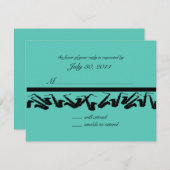 Saxophon/Antwortkarte RSVP Karte (Vorne/Hinten)