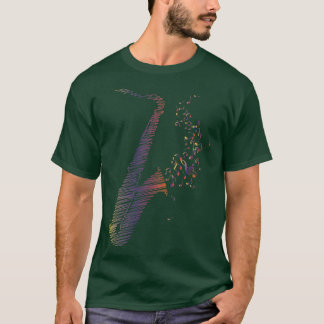 Saxophon Art Lila Mix T-Shirt